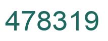 Number 478319 green image