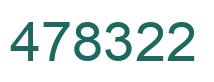 Number 478322 green image