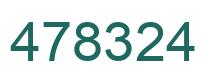 Number 478324 green image