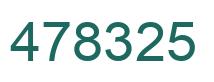 Number 478325 green image