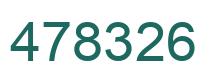 Number 478326 green image