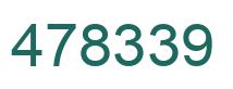 Number 478339 green image