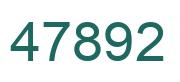 Número 47892 imagen verde