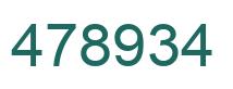 Number 478934 green image