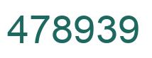 Number 478939 green image