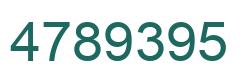 Number 4789395 green image