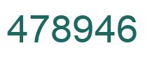 Number 478946 green image