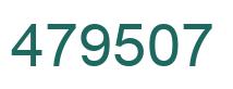 Número 479507 imagen verde
