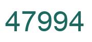 Number 47994 green image