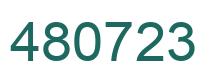 Número 480723 imagen verde
