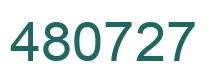 Number 480727 green image