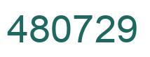 Number 480729 green image