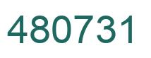 Number 480731 green image