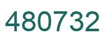 Number 480732 green image