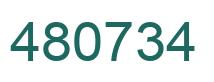 Number 480734 green image