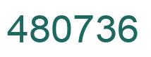Number 480736 green image