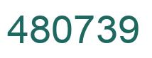 Number 480739 green image