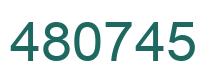 Number 480745 green image