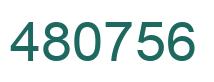 Number 480756 green image