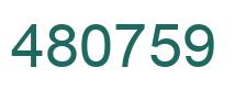 Number 480759 green image