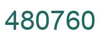 Number 480760 green image