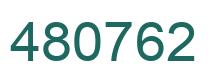 Number 480762 green image