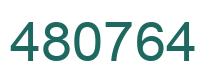 Number 480764 green image