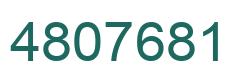 Number 4807681 green image