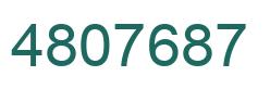 Number 4807687 green image