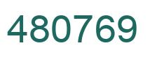 Number 480769 green image