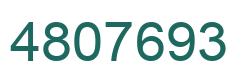 Number 4807693 green image