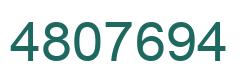 Number 4807694 green image