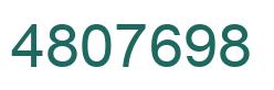 Number 4807698 green image