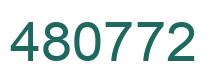Number 480772 green image