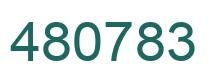 Number 480783 green image