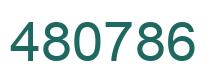 Number 480786 green image