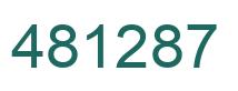 Number 481287 green image
