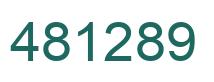 Number 481289 green image