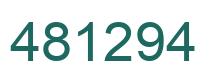 Number 481294 green image