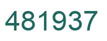 Número 481937 imagen verde