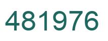 Number 481976 green image