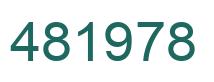 Number 481978 green image