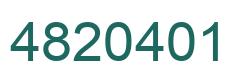 Number 4820401 green image