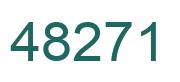 Number 48271 green image