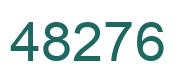 Number 48276 green image
