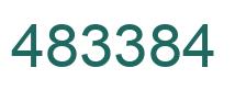 Number 483384 green image