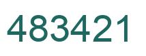 Number 483421 green image
