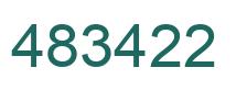 Number 483422 green image