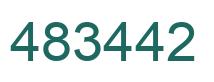 Number 483442 green image