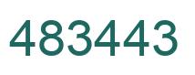 Number 483443 green image